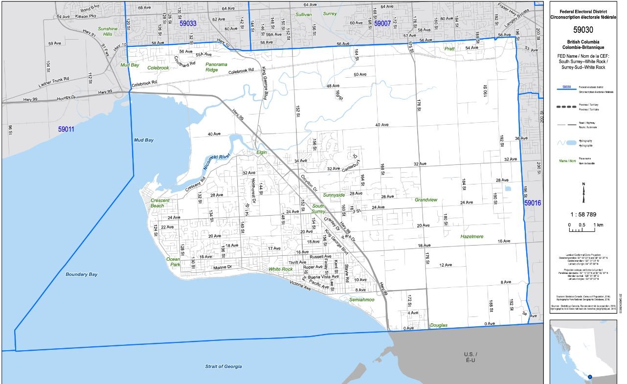 map of south rock federal electoral district